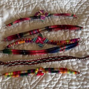 Colorful Peru woven manta bracelets